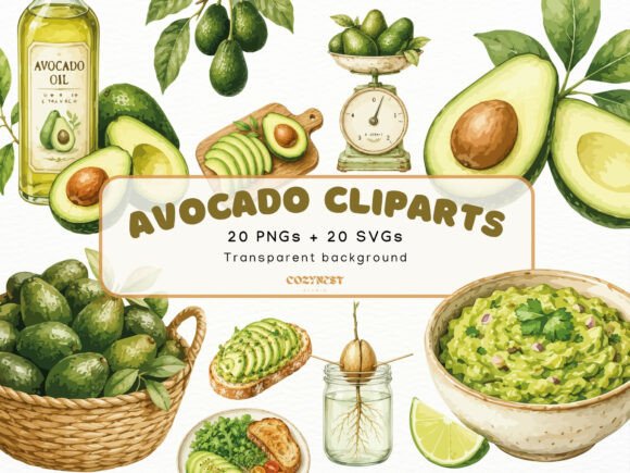 Download Avocado Watercolor Clipart Botanical PNG - Premium Resources