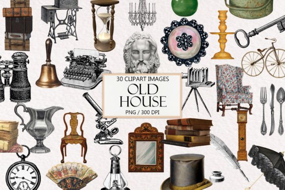 Download Vintage Old House Object Clipart - Object Collection