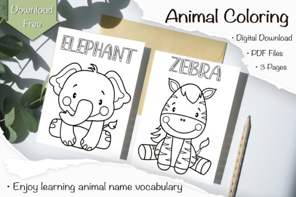 Download Animal Cute Template Doodles Coloring - Coloring Collection