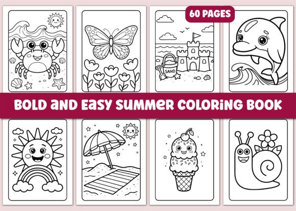 Download Bold and Easy Summer Coloring Book - Coloring Collection