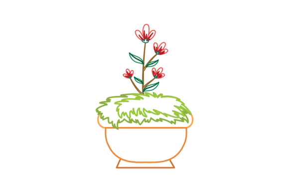 Download Colorful Line Flowers - Line flowers Collection