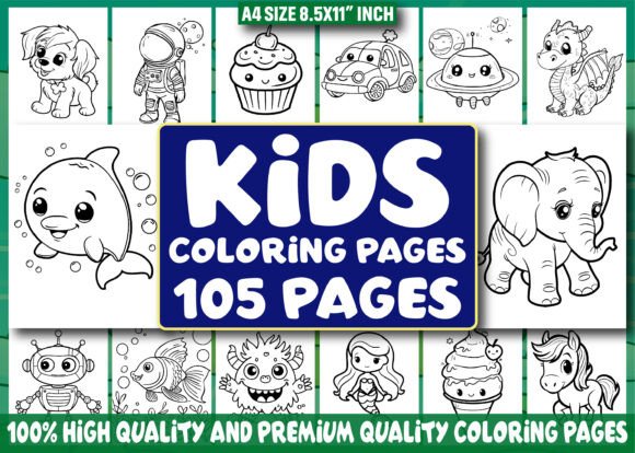 Download 105 Kids Coloring Pages for Kids - KDP - Coloring Collection