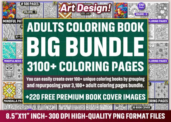 Download 3100+ Adults Coloring Pages Mega Bundle - Coloring Collection