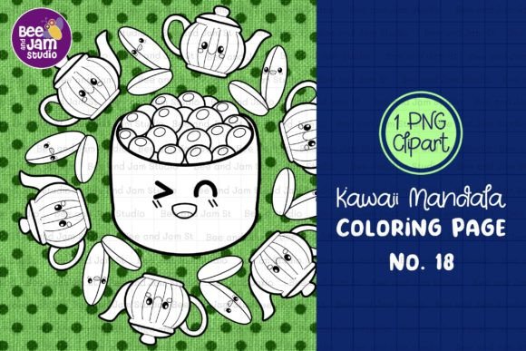 Download KDP Kids Coloring Kawaii Mandala-18 - Coloring Collection