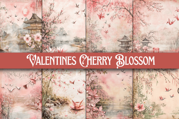 Download Valentines Cherry Blossom Junk Journal - Cherry blossom Collection