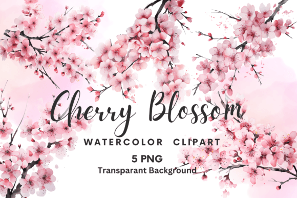Download Cherry Blossom Watercolor Clipart - Cherry blossom Collection